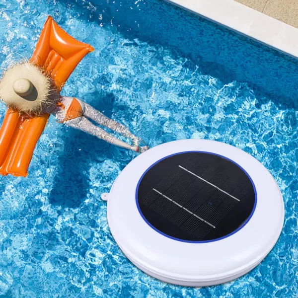 Solar Swimming Pool Ionizer, Silver, Swimming Pool Ionizer, with Cleaning Brush for Garden, Outdoor Pond Solar Swimming Pool Ionizer, Silver, Swimming Pool Ionizer, with Cleaning Brush for Garden, Outdoor Pond