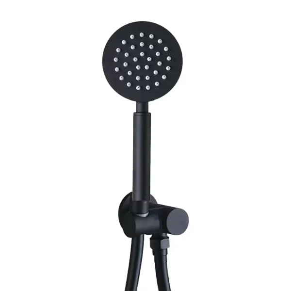 Matte Black Recessed Shower System with Two Spray Options 10" Overhead Shower and Hand Shower with High Quality Material Sturdy and Durable