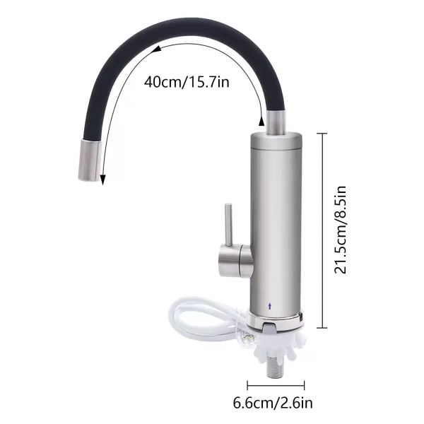 360° Electric Instant Hot Water Faucet 3000w Watt Kitchen Faucet Instant Hot Water Heater Faucet For Home 220v High-quality Materials Easy To Install