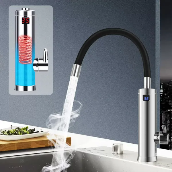 360° Electric Instant Hot Water Faucet 3000w Watt Kitchen Faucet Instant Hot Water Heater Faucet For Home 220v High-quality Materials Easy To Install