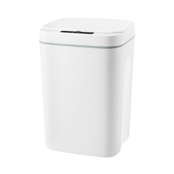 4.23gal Automatic Trash Smart Sensing Trash Can Battery Placed in the Kitchen Bedroom Bathroom Living Room 9.1*8.7*13.8in White