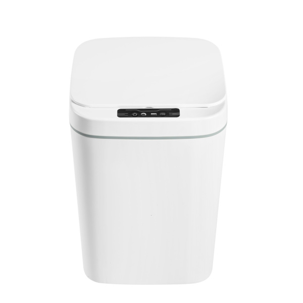 4.23gal Automatic Trash Smart Sensing Trash Can Battery Placed in the Kitchen Bedroom Bathroom Living Room 9.1*8.7*13.8in White