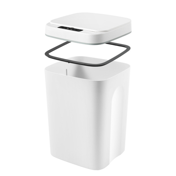 4.23gal Automatic Trash Smart Sensing Trash Can Battery Placed in the Kitchen Bedroom Bathroom Living Room 9.1*8.7*13.8in White 4.23gal Automatic Trash Smart Sensing Trash Can Battery Placed in the Kitchen Bedroom Bathroom Living Room 9.1*8.7*13.8in White
