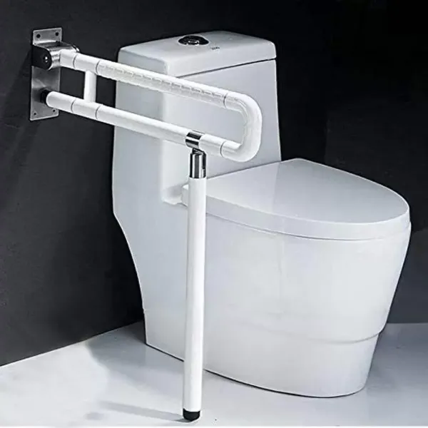 Vertriebs Wall Mounted Folding Grab Bar Stainless Steel Bathroom Grab Bar 75cm White Vertriebs Wall Mounted Folding Grab Bar Stainless Steel Bathroom Grab Bar 75cm White