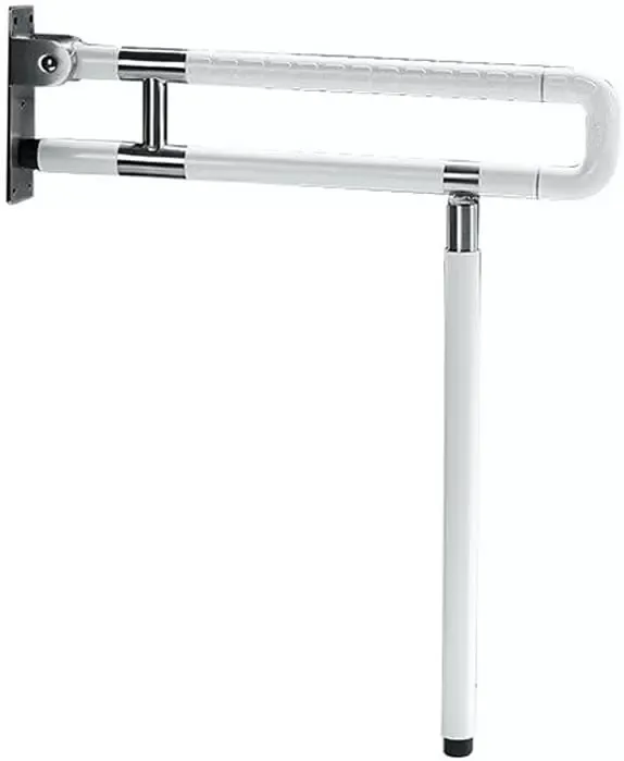 Vertriebs Wall Mounted Folding Grab Bar Stainless Steel Bathroom Grab Bar 75cm White