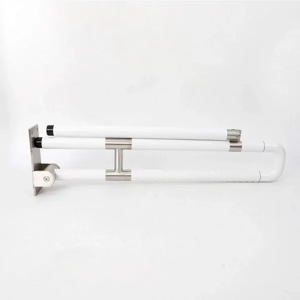 Vertriebs Wall Mounted Folding Grab Bar Stainless Steel Bathroom Grab Bar 75cm White
