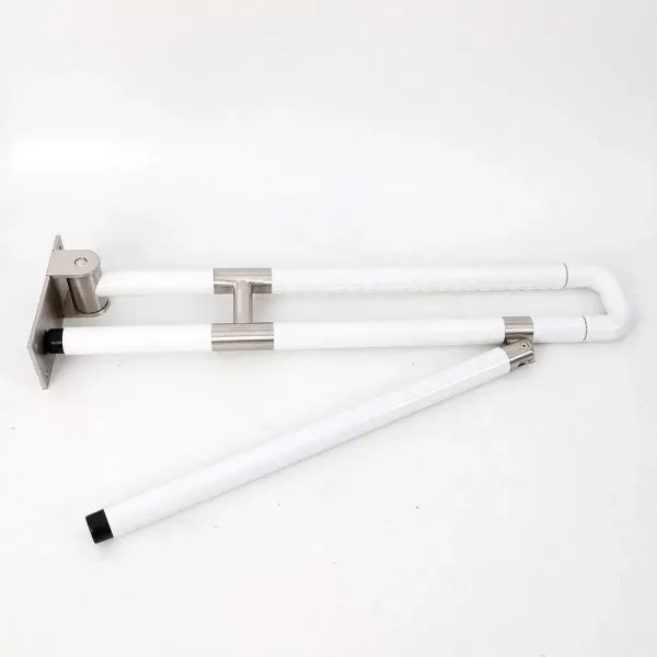 Vertriebs Wall Mounted Folding Grab Bar Stainless Steel Bathroom Grab Bar 75cm White