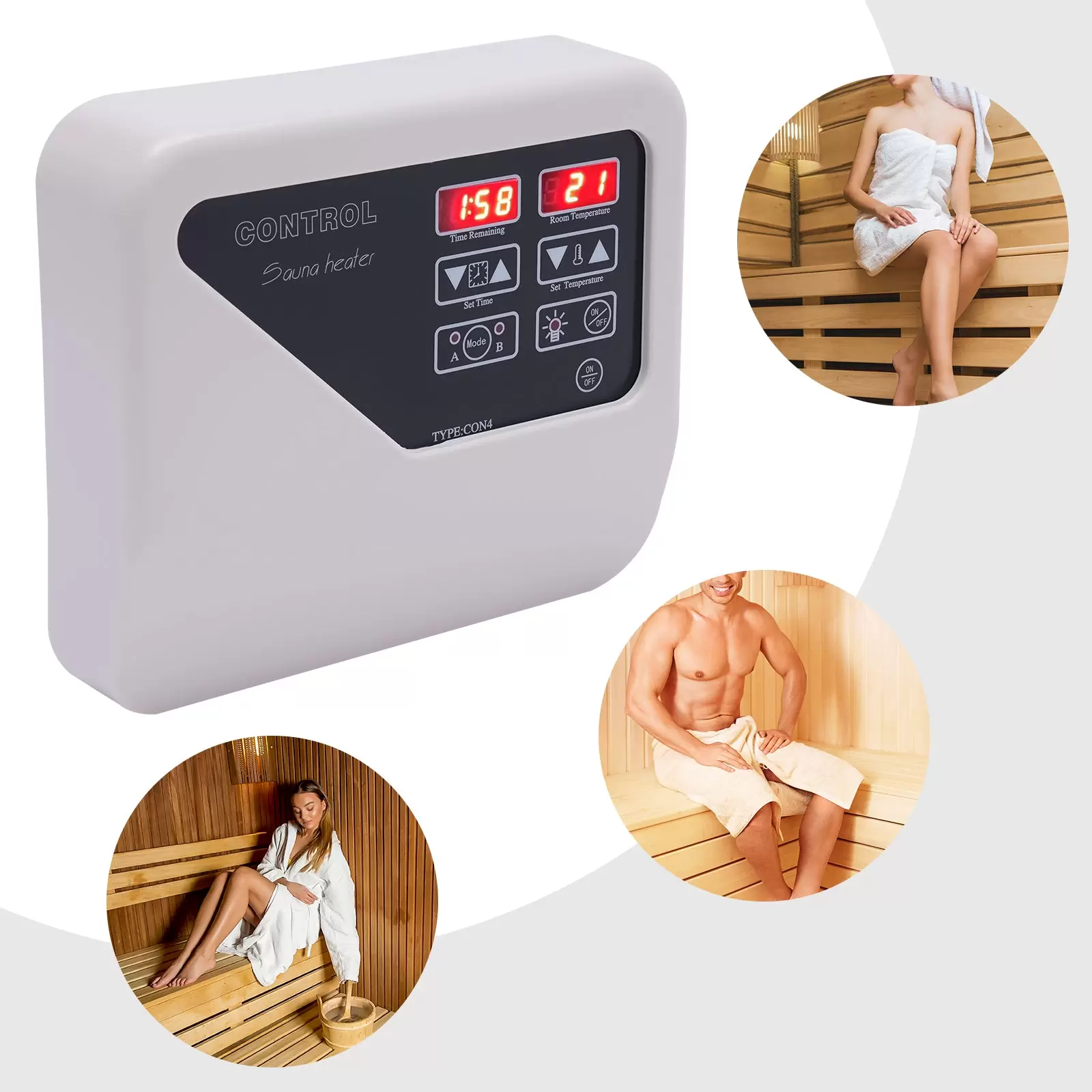 Control Unit Sauna Heater Control Unit 3-9KW 40-105℃ 220V-245V Control Unit Sauna Heater Control Unit 3-9KW 40-105℃ 220V-245V