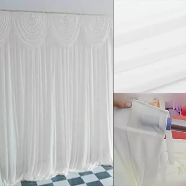 White tulle backdrop curtain for window - 3m x 3m