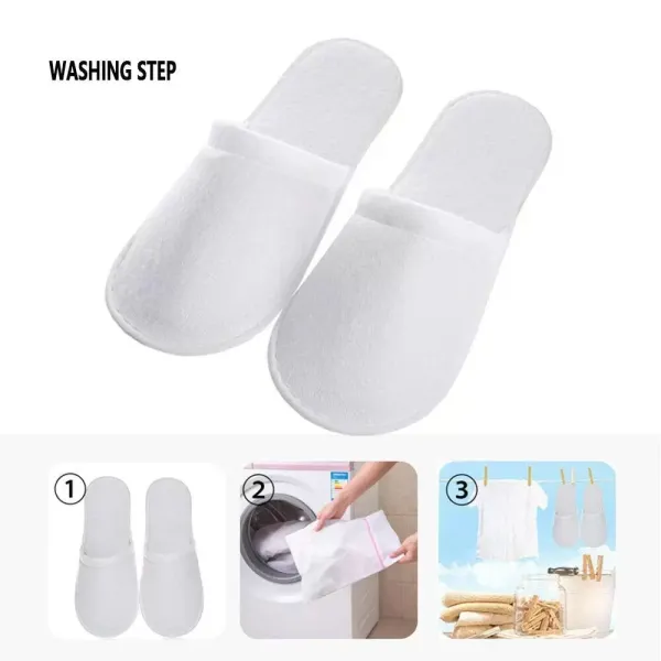 CNCEST 100 Pairs Disposable Slippers Unisex Non-Slip Slippers for Hotel and Spa Home and Guests