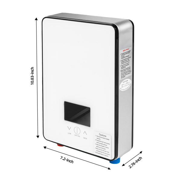 6500W Digital Electric Water Heater, Tankless Bath Shower Hot Water for Kitchen Bathroom Bathtub