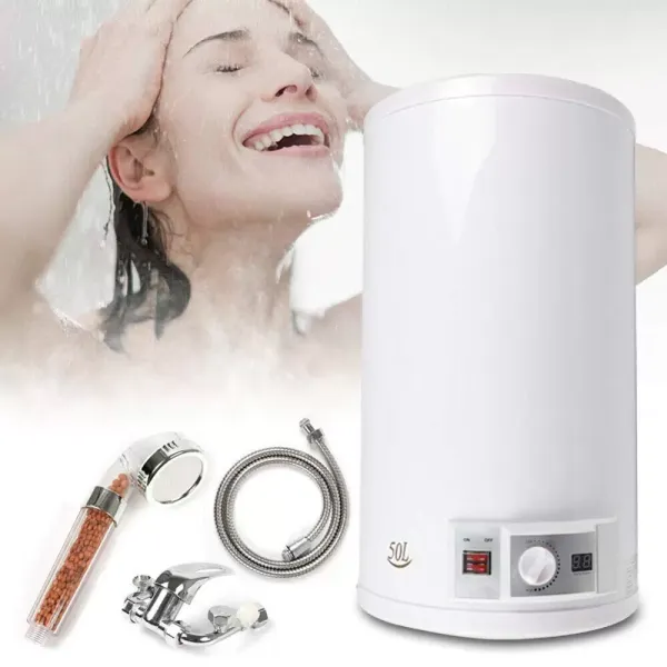 50l/80l 2kw Electric Water Heater With Shower Kit And Hose - Water Temperature Range 30-75°c High-quality Materials Instant Electric Water Heater Hot Water 50l/80l 2kw Electric Water Heater With Shower Kit And Hose - Water Temperature Range 30-75°c High-quality Materials Instant Electric Water Heater Hot Water