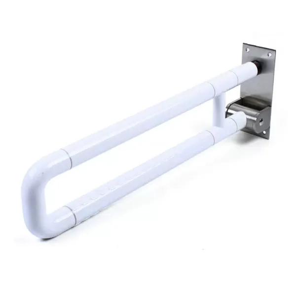 Toilet Grab Handle Stainless Steel 600 X 80 X 200 Mm Foldable For Elderly And Disabled People Maximum Weight Supported 500 Kg User-friendly Design