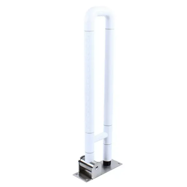 Toilet Grab Handle Stainless Steel 600 X 80 X 200 Mm Foldable For Elderly And Disabled People Maximum Weight Supported 500 Kg User-friendly Design