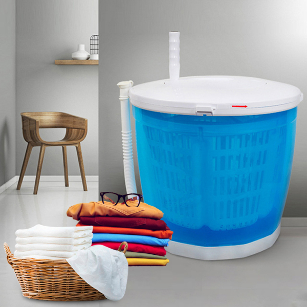 Portable Mini Traveling Outdoor Compact Spin Dryer Mini Manual Washing Machine 2 in 1 Outdoor Compact Washer Dryer for Dorms Apartments Camping Travel