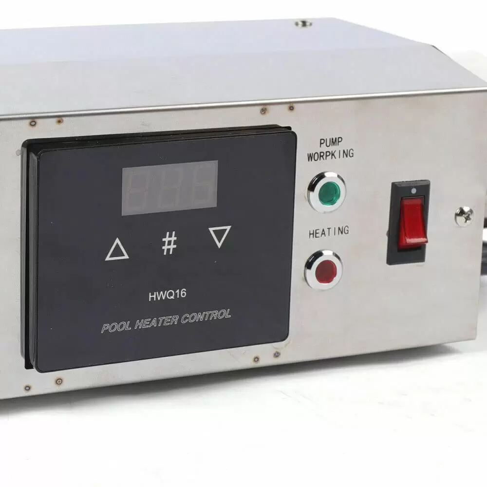 Swimming Pool Heat Pump, 3 kW, Stainless Steel, Electric Swimming Pool Heater, 3 kW Thermostat