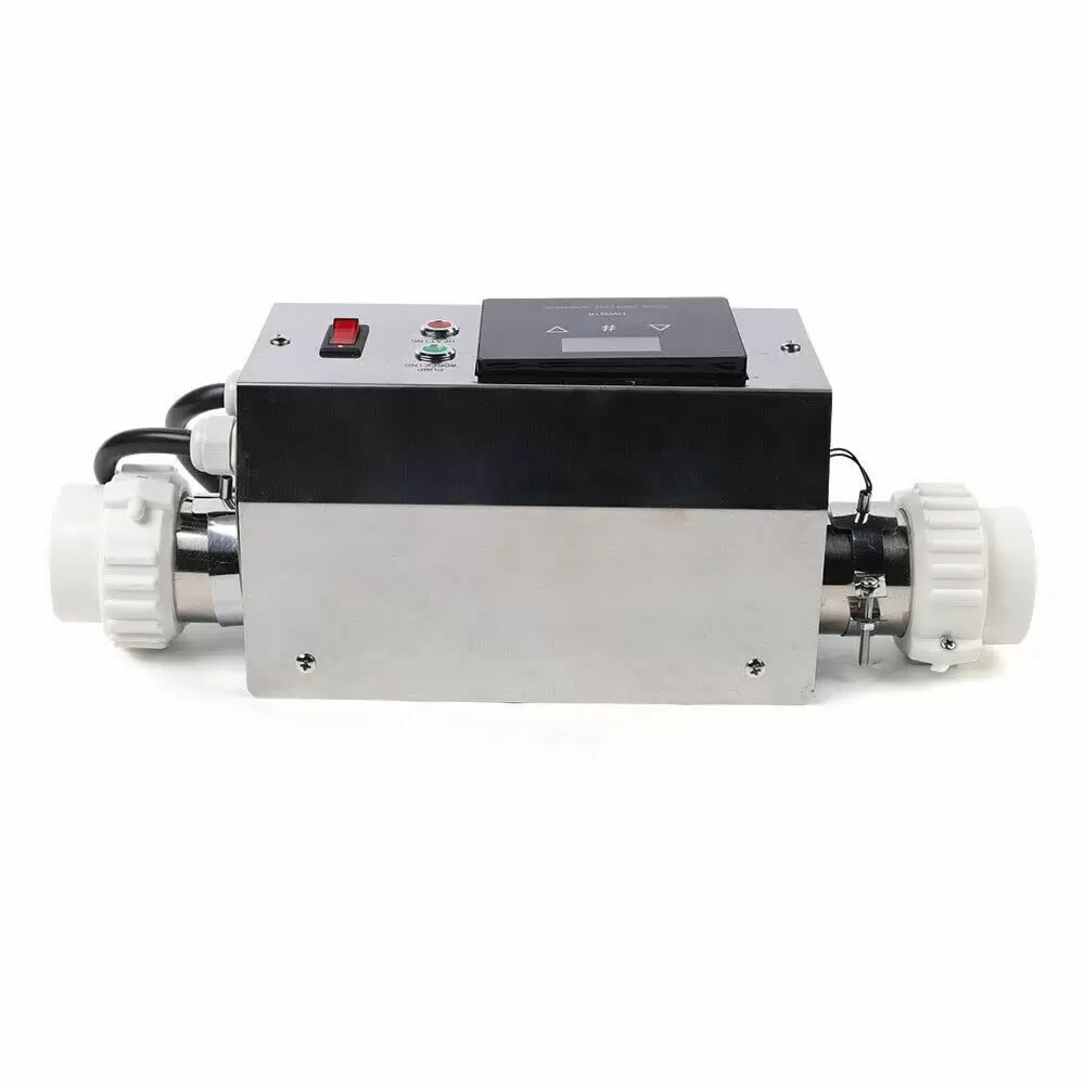 Swimming Pool Heat Pump, 3 kW, Stainless Steel, Electric Swimming Pool Heater, 3 kW Thermostat
