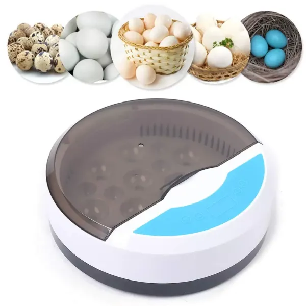 Fully Automatic 9 Egg Incubator with LED Temperature Display and Humidity Regulation for Poultry Eggs