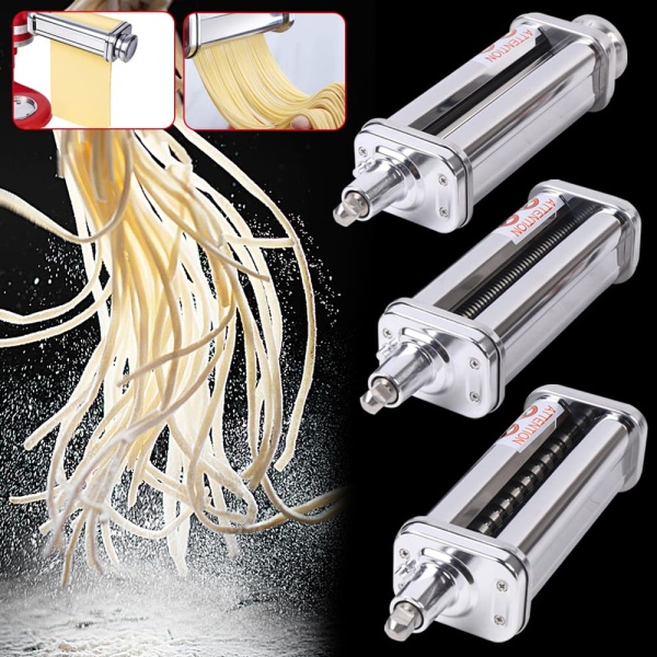 Stainless Steel Pasta Cutter, Spaghetti Pasta Cutter, Pasta Attachment, Accessory For Food Processor(Thicker Noddles)