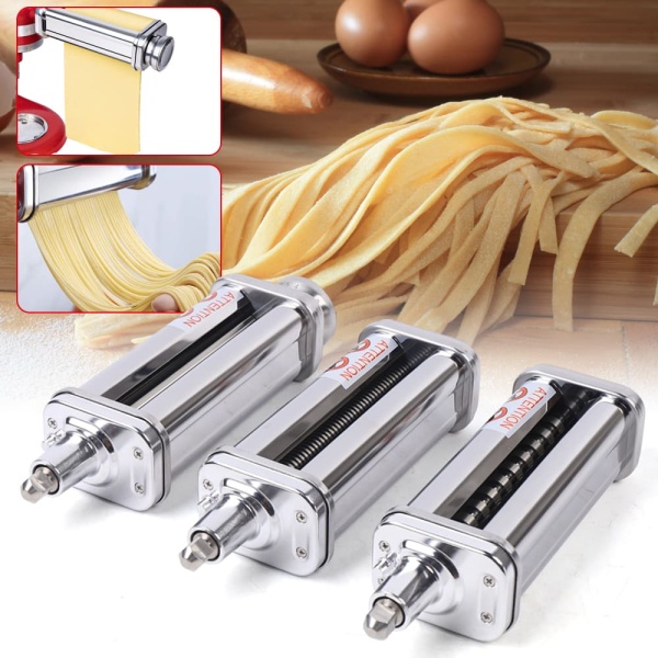 Stainless Steel Pasta Cutter, Spaghetti Pasta Cutter, Pasta Attachment, Accessory For Food Processor(Thicker Noddles)