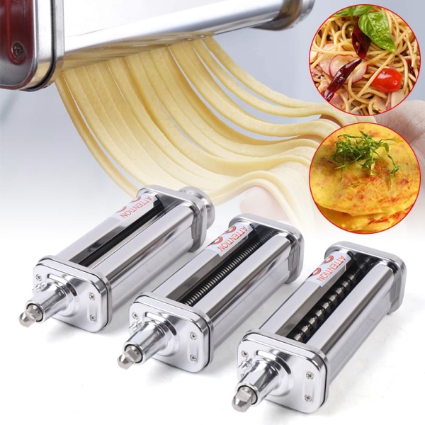 Stainless Steel Pasta Cutter, Spaghetti Pasta Cutter, Pasta Attachment, Accessory For Food Processor(Thicker Noddles)