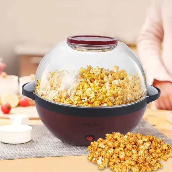 5 Liter Popcorn Maker For Home, Removable Blasting Plate With Non-stick Coating, Easy To Clean 5 Liter Popcorn Maker For Home, Removable Blasting Plate With Non-stick Coating, Easy To Clean