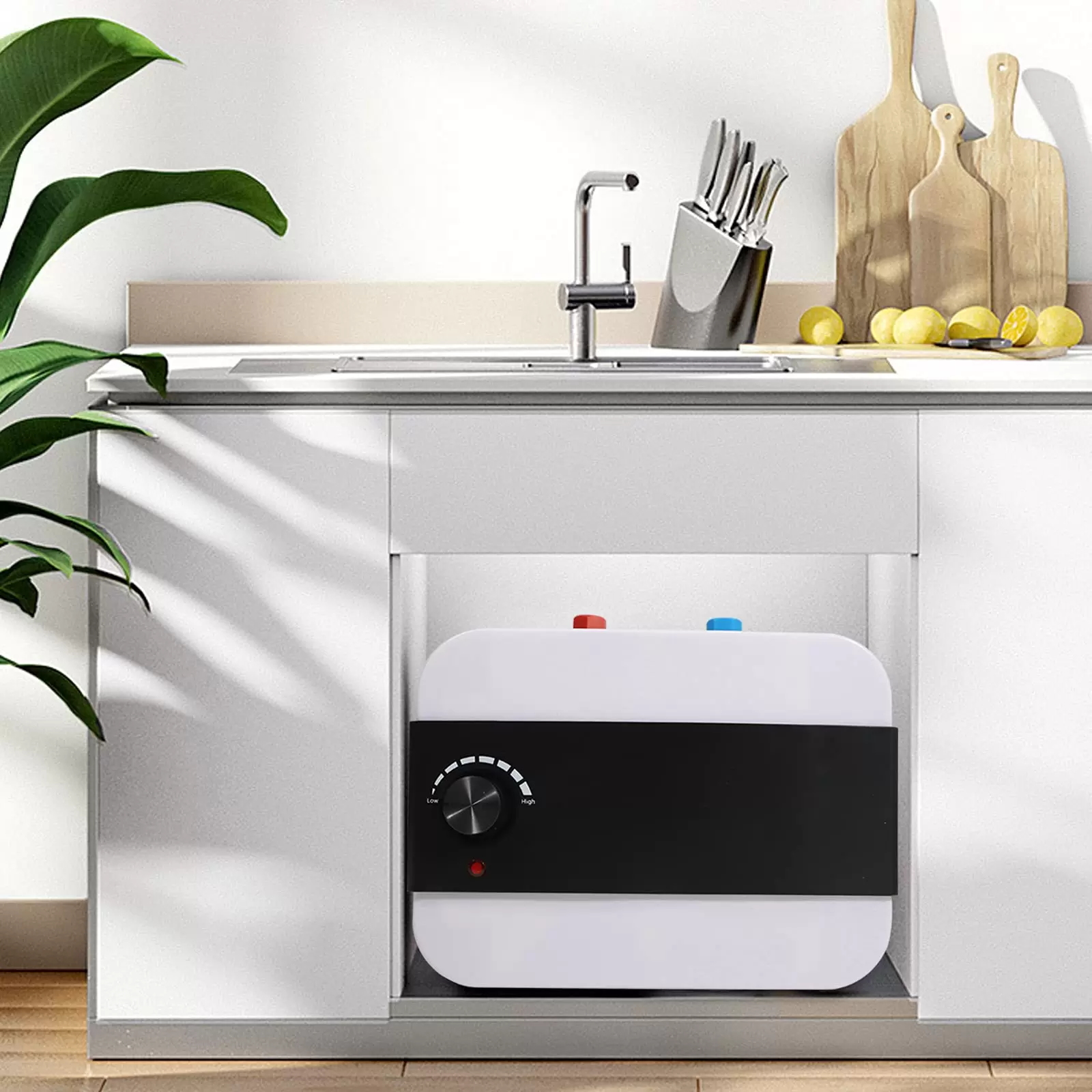 12.8*9*10.63in Horizontal Electric Water Heater Small Instantaneous Water Heater 6 L For Installation In Small Residential Areas Apartments 12.8*9*10.63in Horizontal Electric Water Heater Small Instantaneous Water Heater 6 L For Installation In Small Residential Areas Apartments