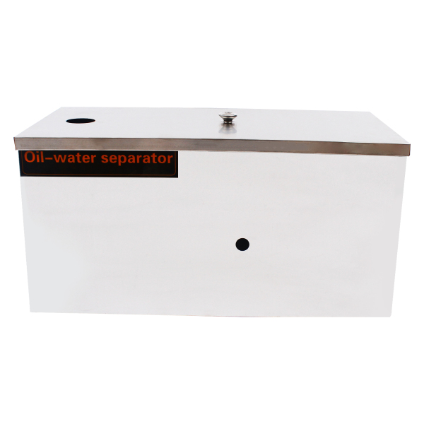 Commercial Grease Interceptor Stainless Steel Grease Trap Under Sink Grease Trap for Restaurant Factory Home Kitchen Silver