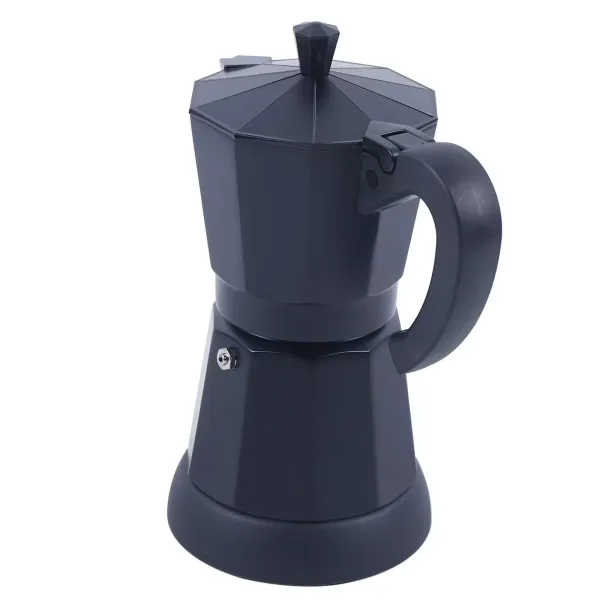 Electric Espresso Coffee Maker Moka Coffee Maker Black Aluminum Espresso Coffee Maker 6 Cups 300ml