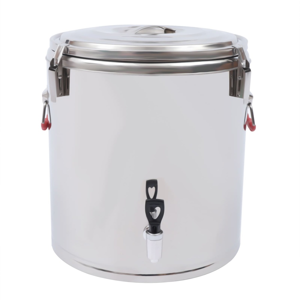 40L Stainless Steel Thermal &cold Transport Container with Tap and Pressure Compensation Valve 201 Stainless Steel Food-safe