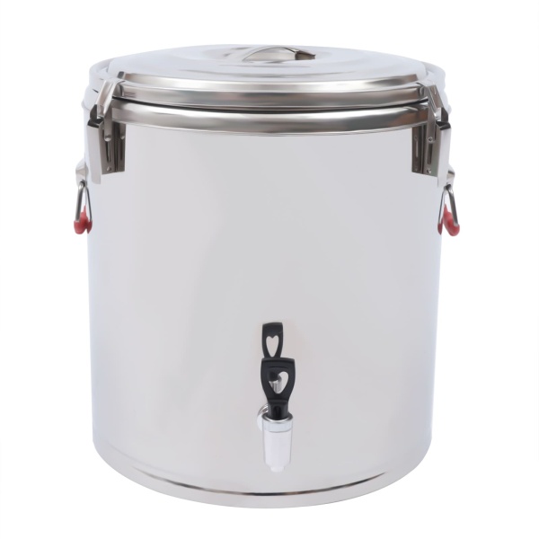 40L Stainless Steel Thermal &cold Transport Container with Tap and Pressure Compensation Valve 201 Stainless Steel Food-safe