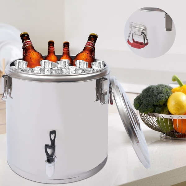 40L Stainless Steel Thermal &cold Transport Container with Tap and Pressure Compensation Valve 201 Stainless Steel Food-safe 40L Stainless Steel Thermal &cold Transport Container with Tap and Pressure Compensation Valve 201 Stainless Steel Food-safe