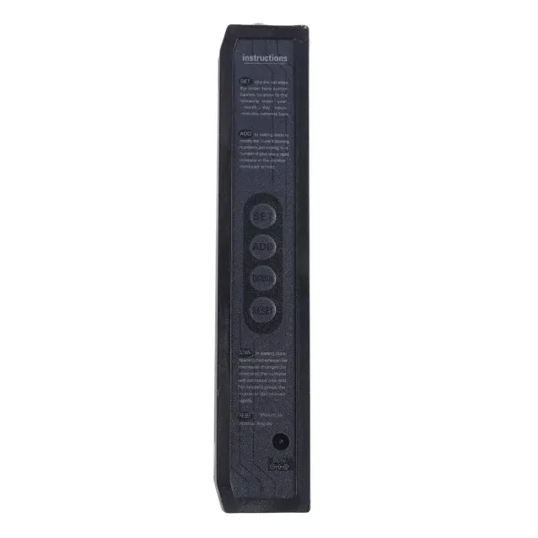 LED Digital Wall Clock with Date and Temperature Display - 480 x 190 x 30 mm