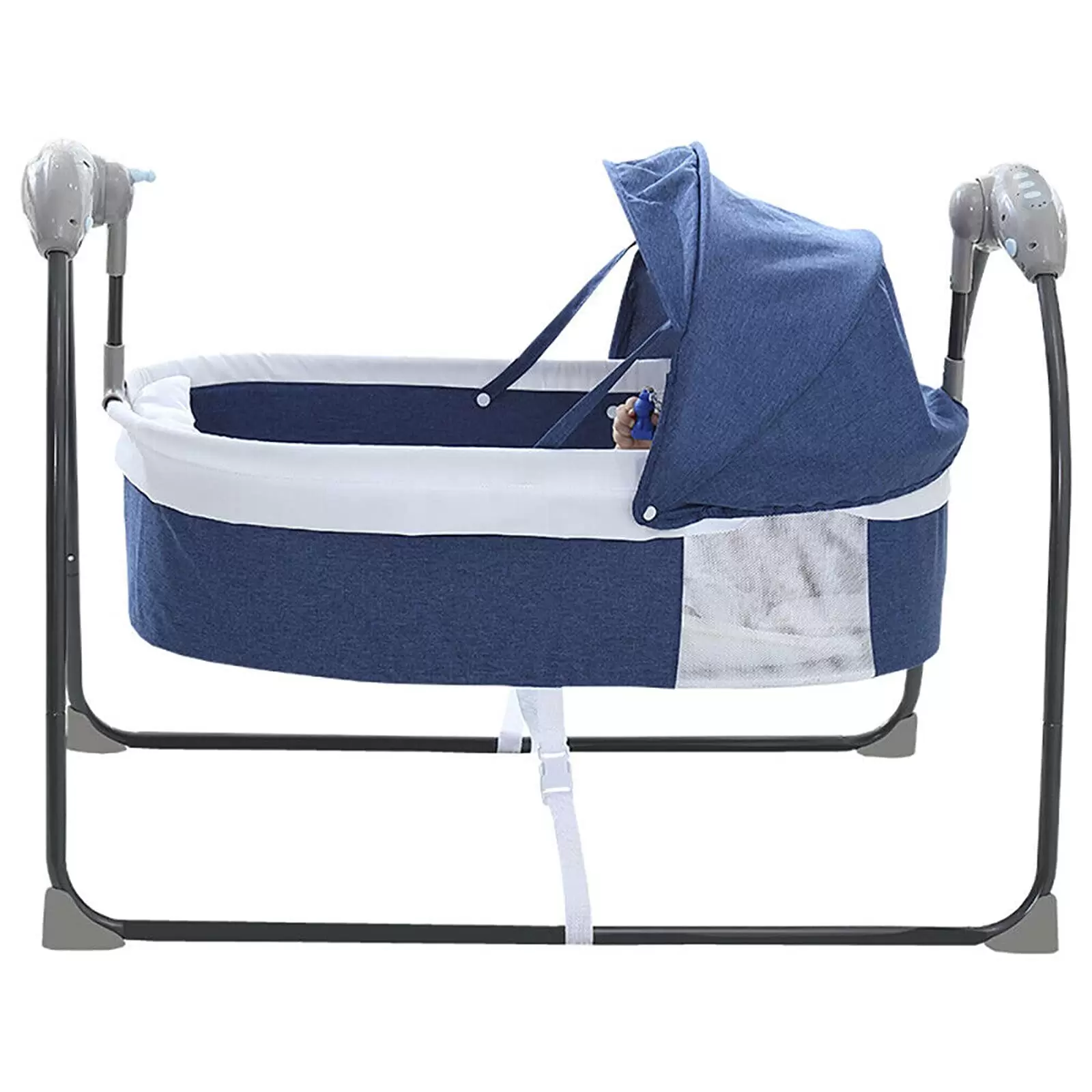 Electric Baby Bouncer Automatic Baby Cradle 3 Speed Swing Baby Rocking Bed for Cute Baby Suitable for All Seasons and Mosquito Prevention