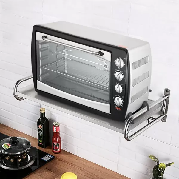 Stainless Steel Microwave Stand for Microwave with 6 Hooks