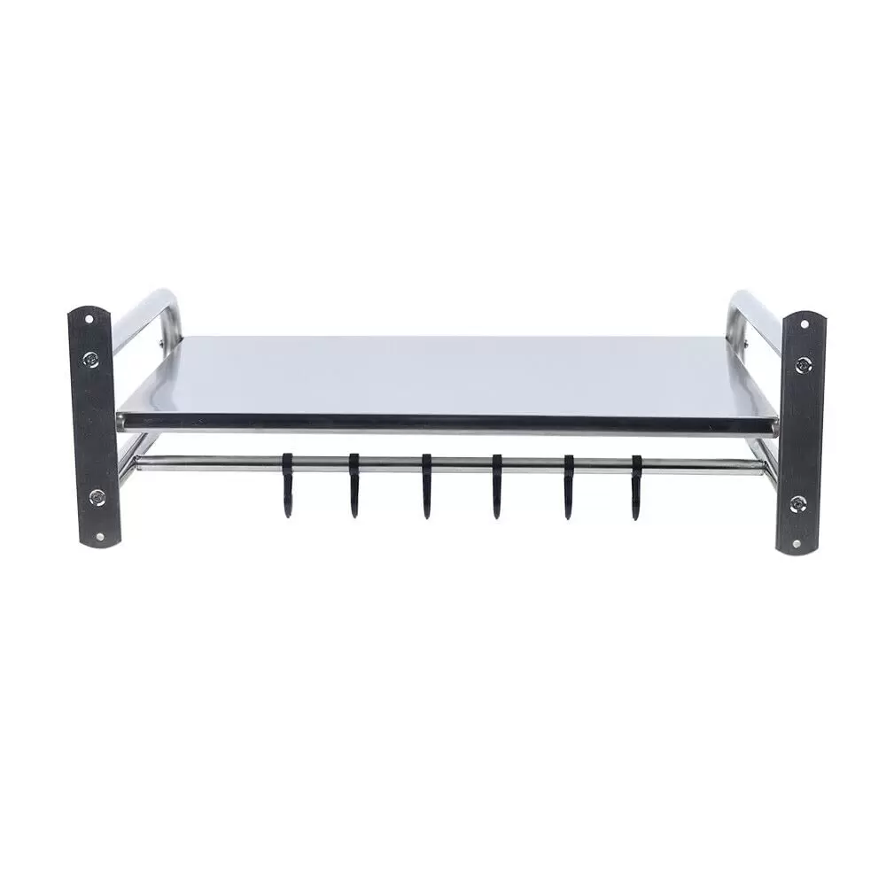 Stainless Steel Microwave Stand for Microwave with 6 Hooks