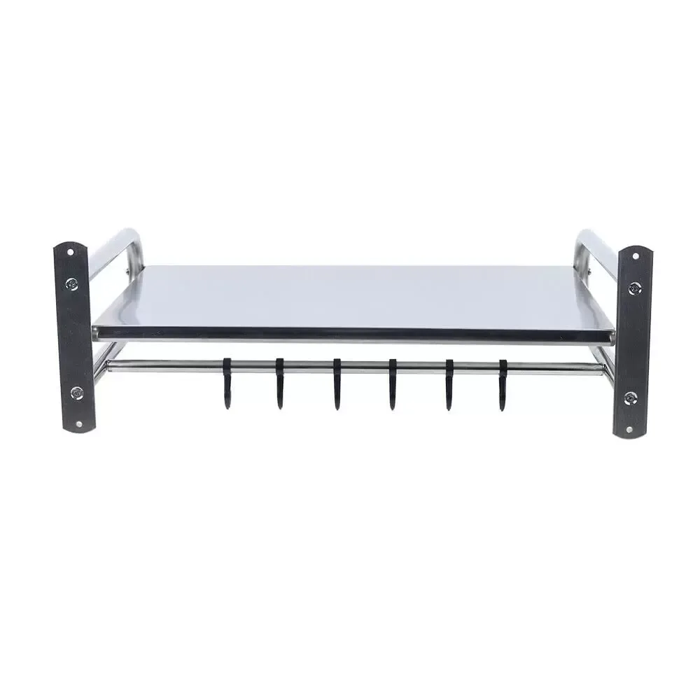 Stainless Steel Microwave Stand for Microwave with 6 Hooks