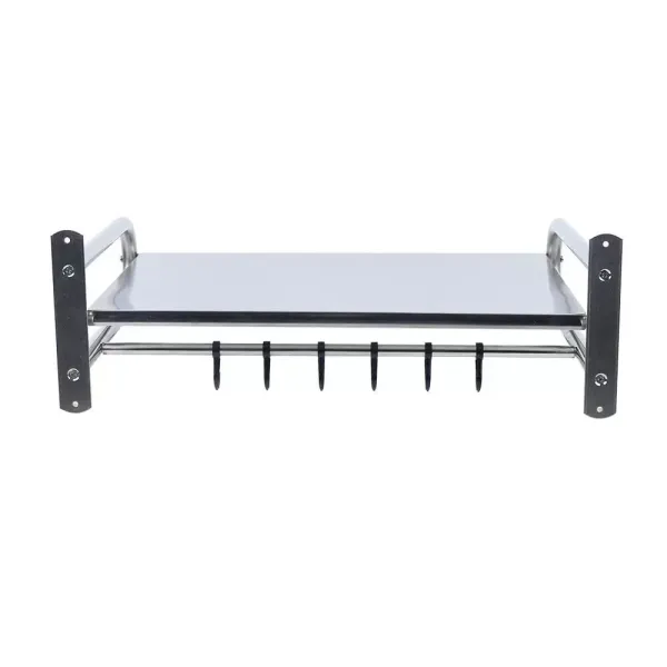 Stainless Steel Microwave Stand for Microwave with 6 Hooks