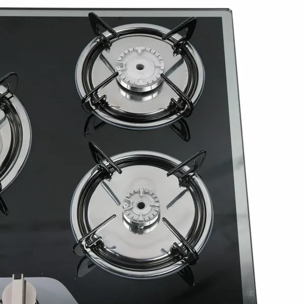 5 Flame Gas Cooker Gas Stove Built-in Oven Natural Gas LPG Gas Hob Cooktop Built-in 5 Burner Stove Hob Cooktop Tempered Glass for a Wide Variety of Kitchen Cooks