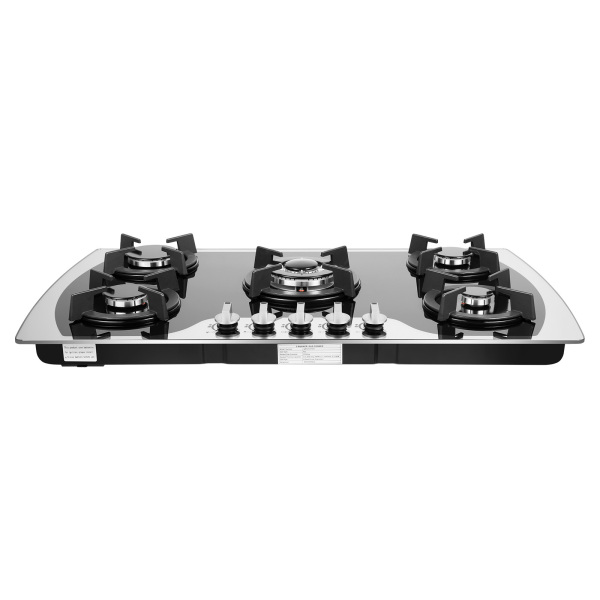 5 Burner Built In Gas Hob LPG/NG Automatic Pulse Ignition Glass Ceramic Propane For Natural Gas 35"Gas Cooktop Stove Top 5 Burners Tempered Glass Black