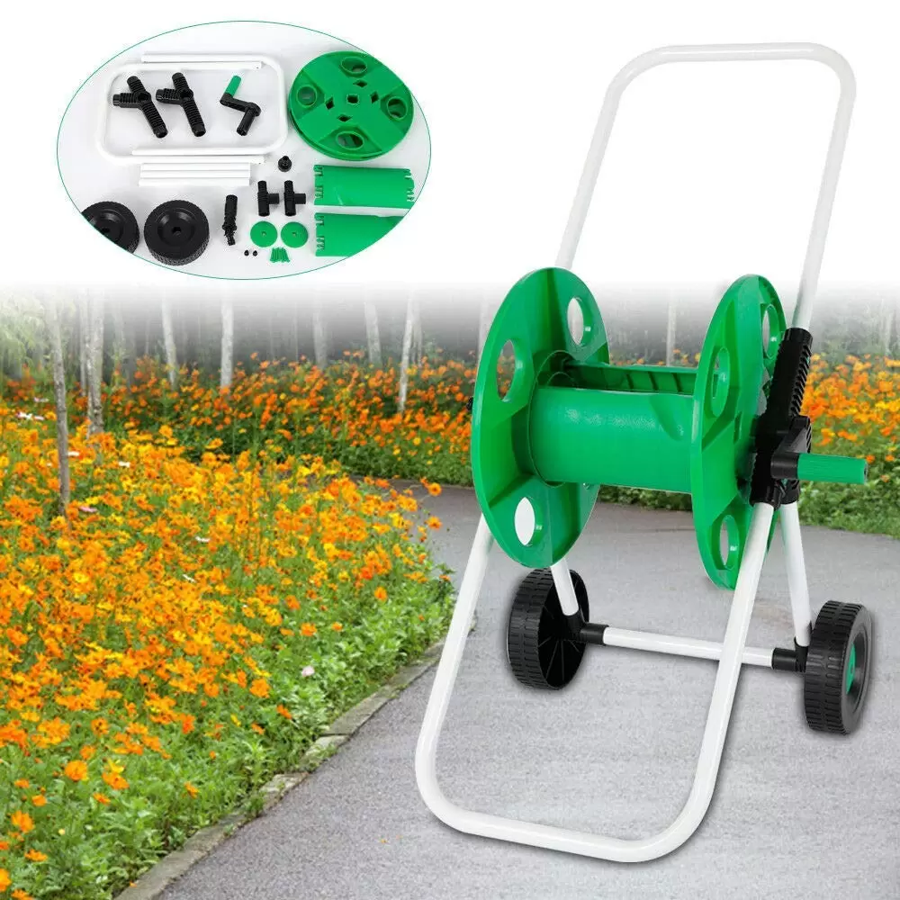 Professional Garden Hose Reel Garten Schlauch Hose Reel Cart Used For Professional And Commercial Gardens Lawns 10.62*15.15*34.25'' Green