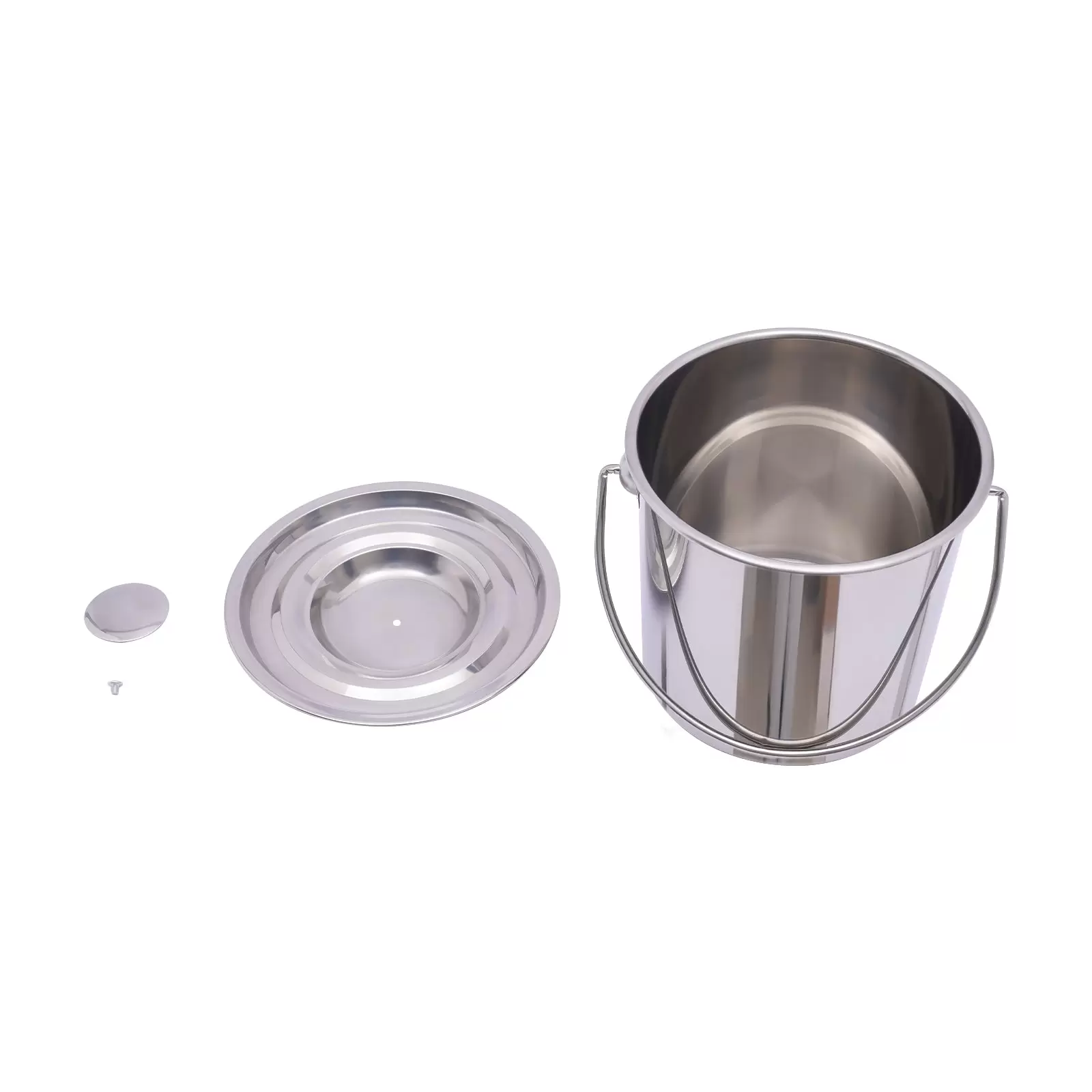 Stainless steel ice bucket with lid 6/12/20 l for milk, food and beverages Stainless steel ice bucket with lid 6/12/20 l for milk, food and beverages