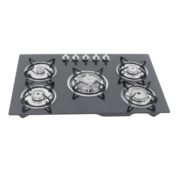 30" Stove Top Gas Cooktop Burner Kitchen Cooking LPG / Propane with 5 Burners Easy to Clean Built in Tempered Glass Gas Cooktop 5 Burners Kitchen