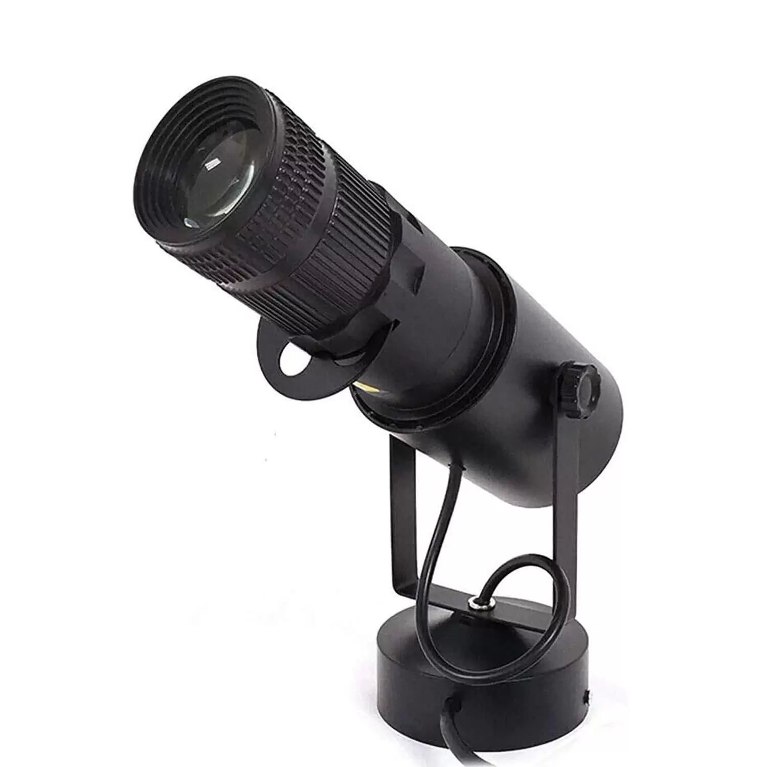 15W 5500K LED Spot Light Follow-spot Light Pinspot Light with Clear Lamp Cover Long Power Cord for DJ Setups Discos Parties