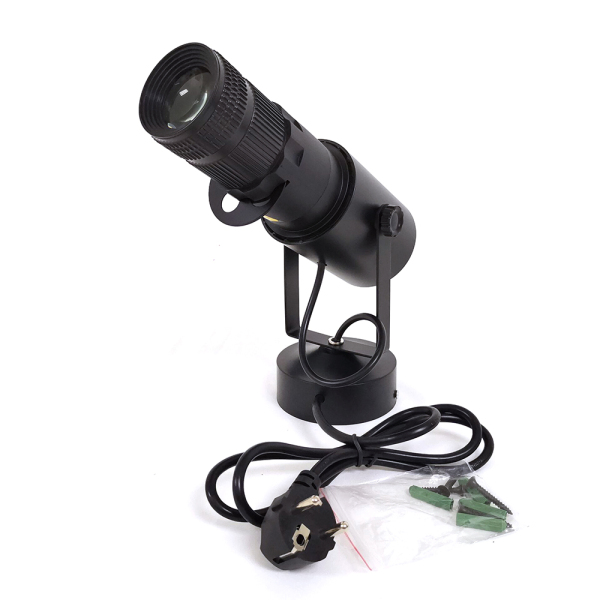 15W 5500K LED Spot Light Follow-spot Light Pinspot Light with Clear Lamp Cover Long Power Cord for DJ Setups Discos Parties