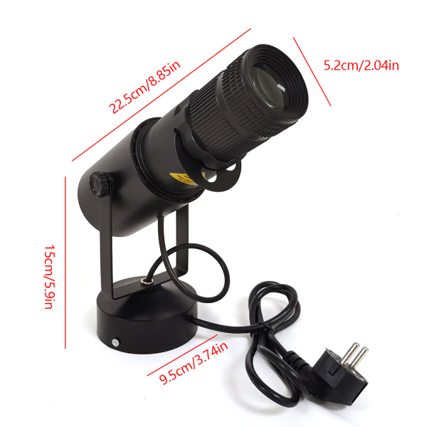 15W 5500K LED Spot Light Follow-spot Light Pinspot Light with Clear Lamp Cover Long Power Cord for DJ Setups Discos Parties