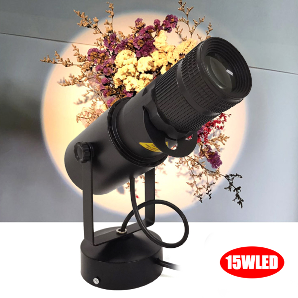 15W 5500K LED Spot Light Follow-spot Light Pinspot Light with Clear Lamp Cover Long Power Cord for DJ Setups Discos Parties 15W 5500K LED Spot Light Follow-spot Light Pinspot Light with Clear Lamp Cover Long Power Cord for DJ Setups Discos Parties