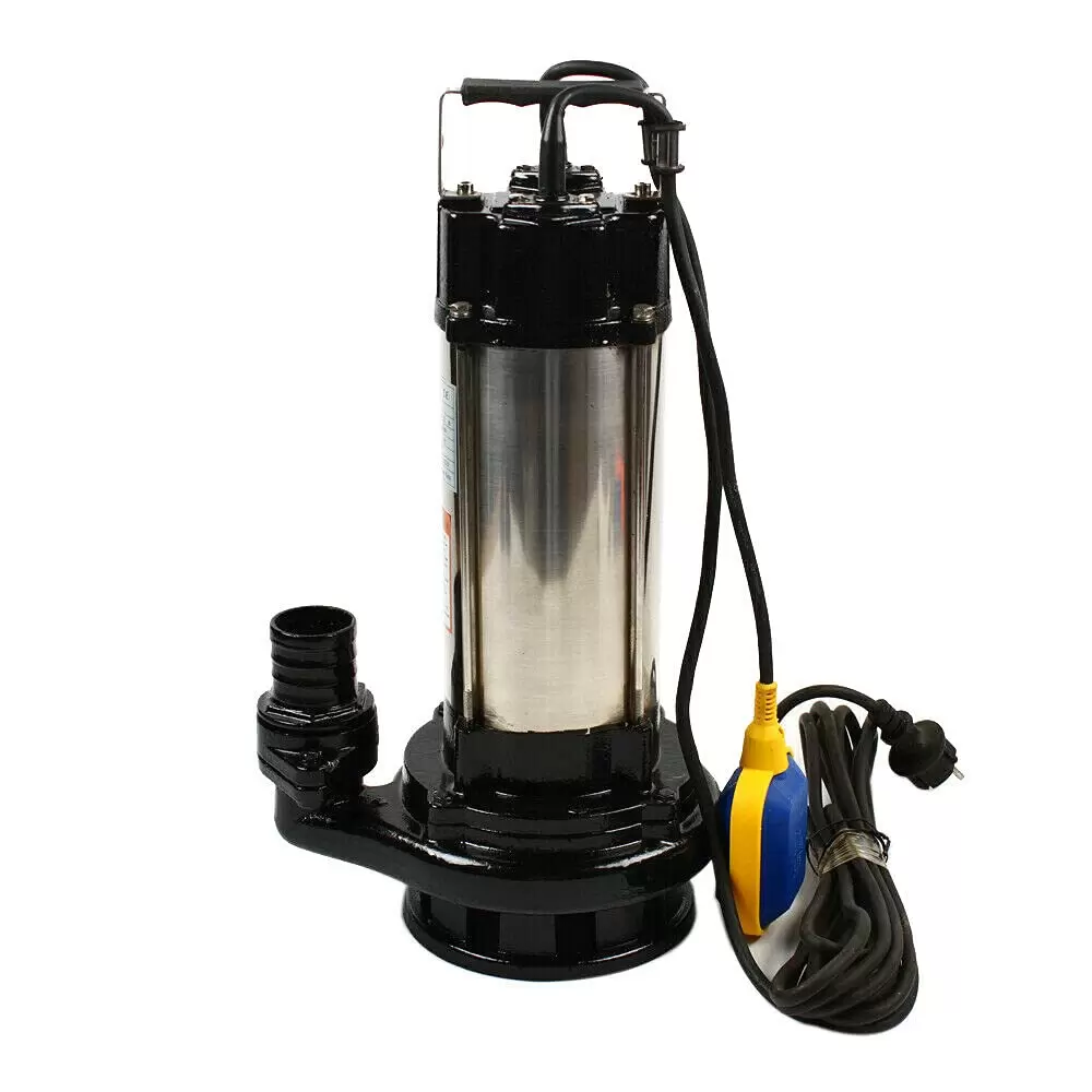 Submersible Sewage Pump 1500 W Stainless Steel 6 M Power Cable With Float 220V 2 Hp Suitable For Industry Robust Also Suitable For Domestic Use