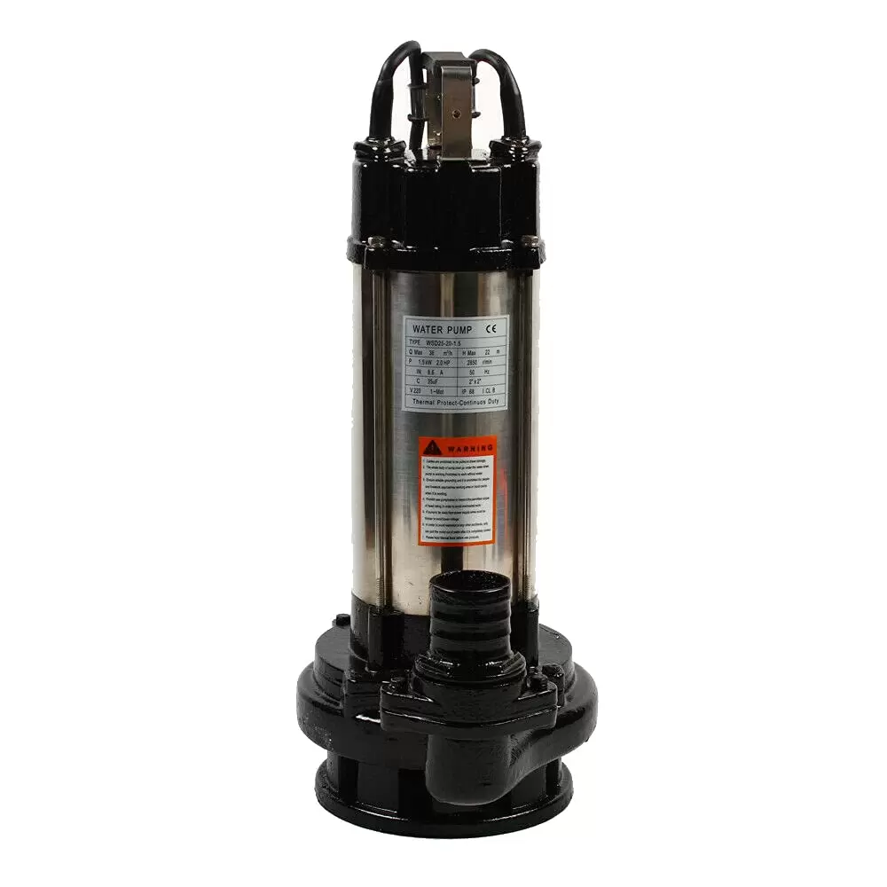 Submersible Sewage Pump 1500 W Stainless Steel 6 M Power Cable With Float 220V 2 Hp Suitable For Industry Robust Also Suitable For Domestic Use Submersible Sewage Pump 1500 W Stainless Steel 6 M Power Cable With Float 220V 2 Hp Suitable For Industry Robust Also Suitable For Domestic Use