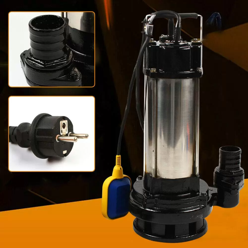 Submersible Sewage Pump 1500 W Stainless Steel 6 M Power Cable With Float 220V 2 Hp Suitable For Industry Robust Also Suitable For Domestic Use Submersible Sewage Pump 1500 W Stainless Steel 6 M Power Cable With Float 220V 2 Hp Suitable For Industry Robust Also Suitable For Domestic Use